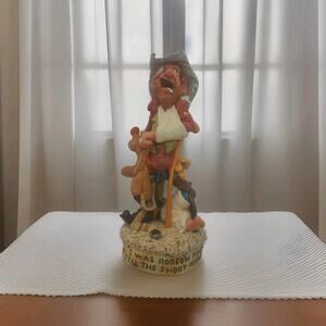 Cow Pie County Sculpture Cowboy Dusty Chaps 9" Rodeo Country Western Bull Rider